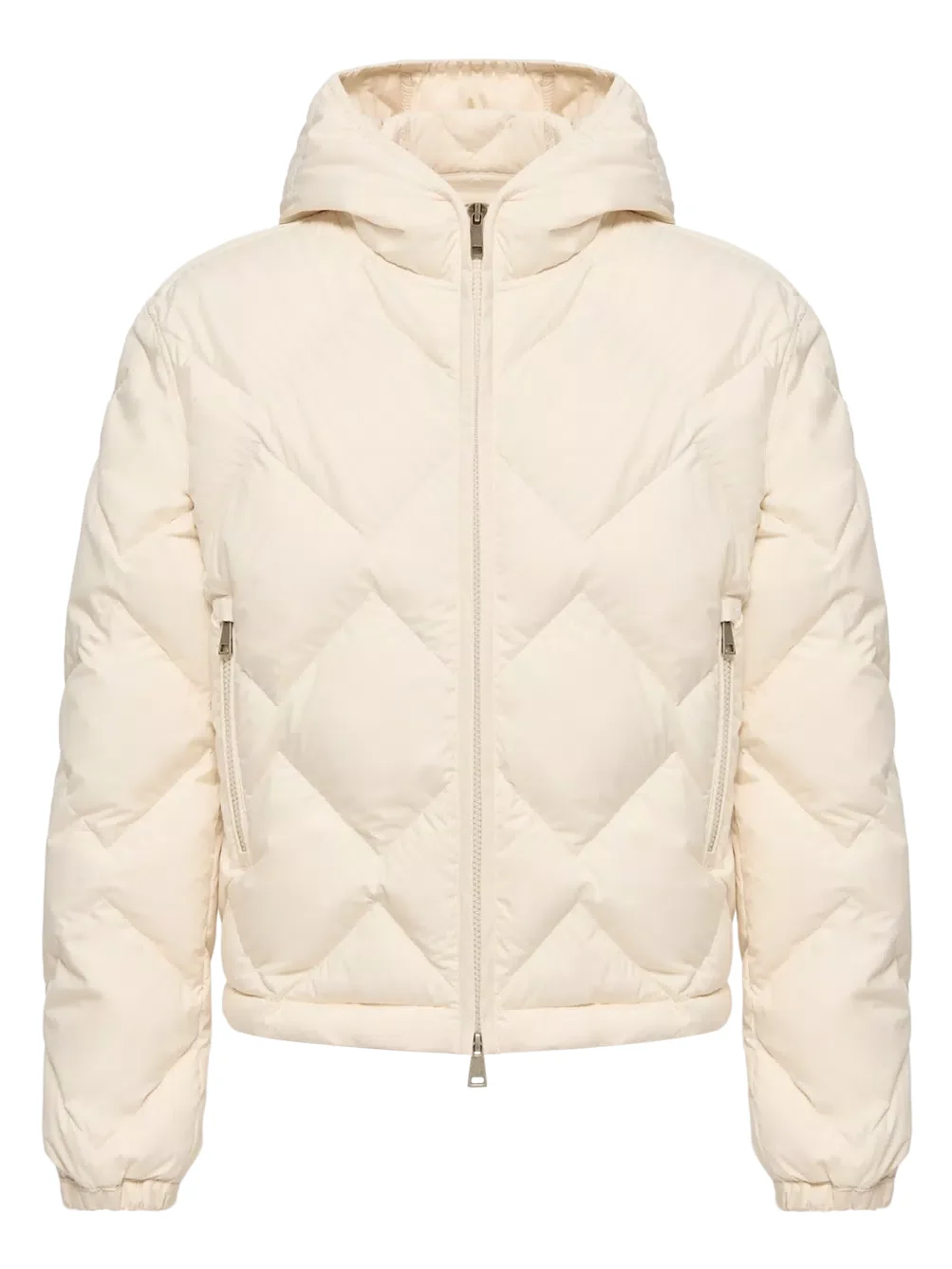 Arvouinne Hooded Triangle-quilted Short Down Jacket Arvouinne Hooded Triangle-quilted Short Down Jacket