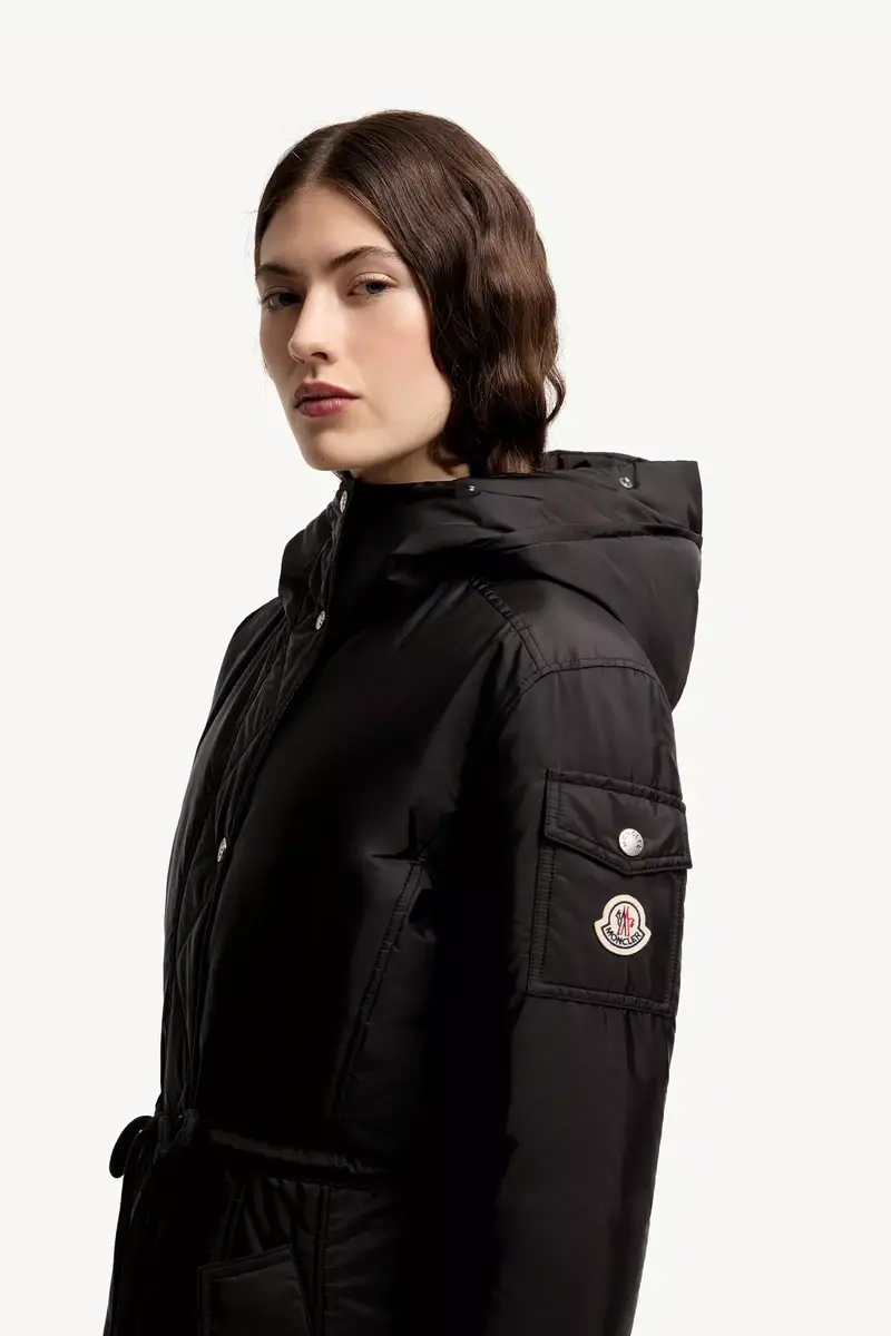 Moncler Moustique Hooded Shearling Trimmed Long Down Parka | Thumbnail 4 Moncler Moustique Hooded Shearling Trimmed Long Down Parka | Thumbnail 4