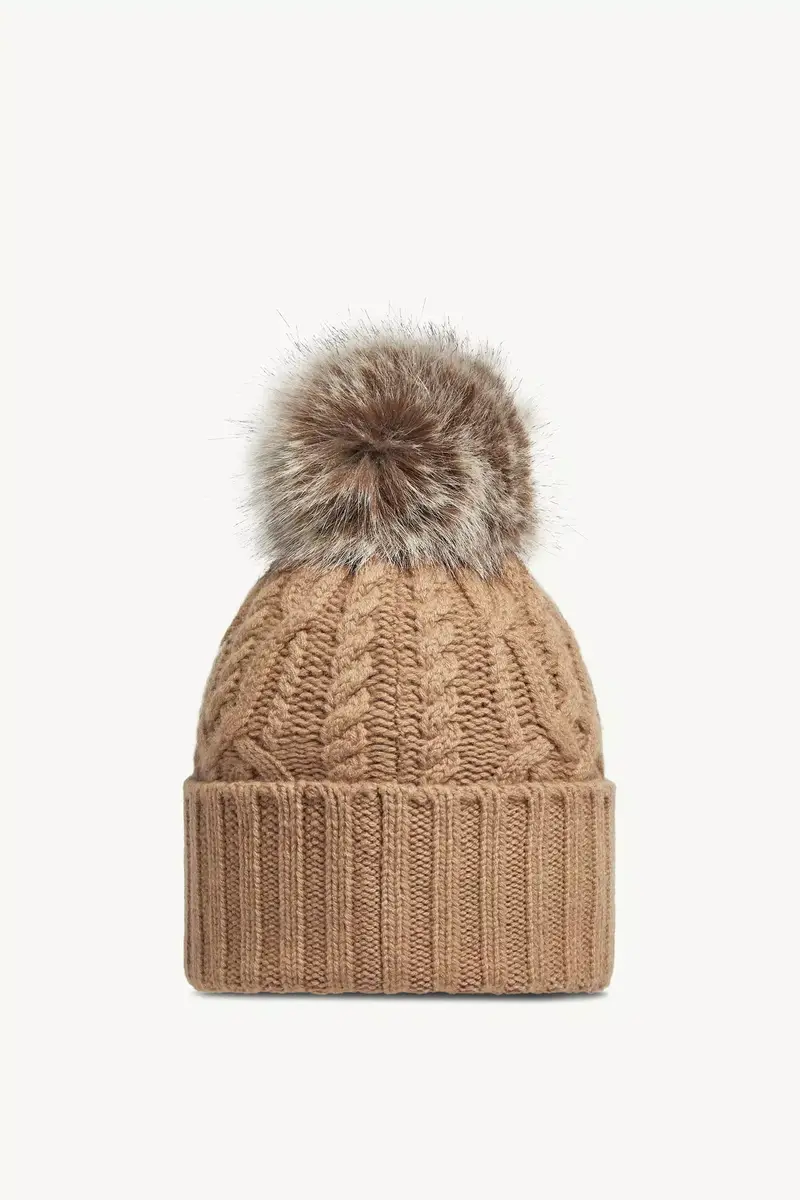Moncler Wool & Cashmere Blend Beanie With Pom Pom | Thumbnail 5 Moncler Wool & Cashmere Blend Beanie With Pom Pom | Thumbnail 5