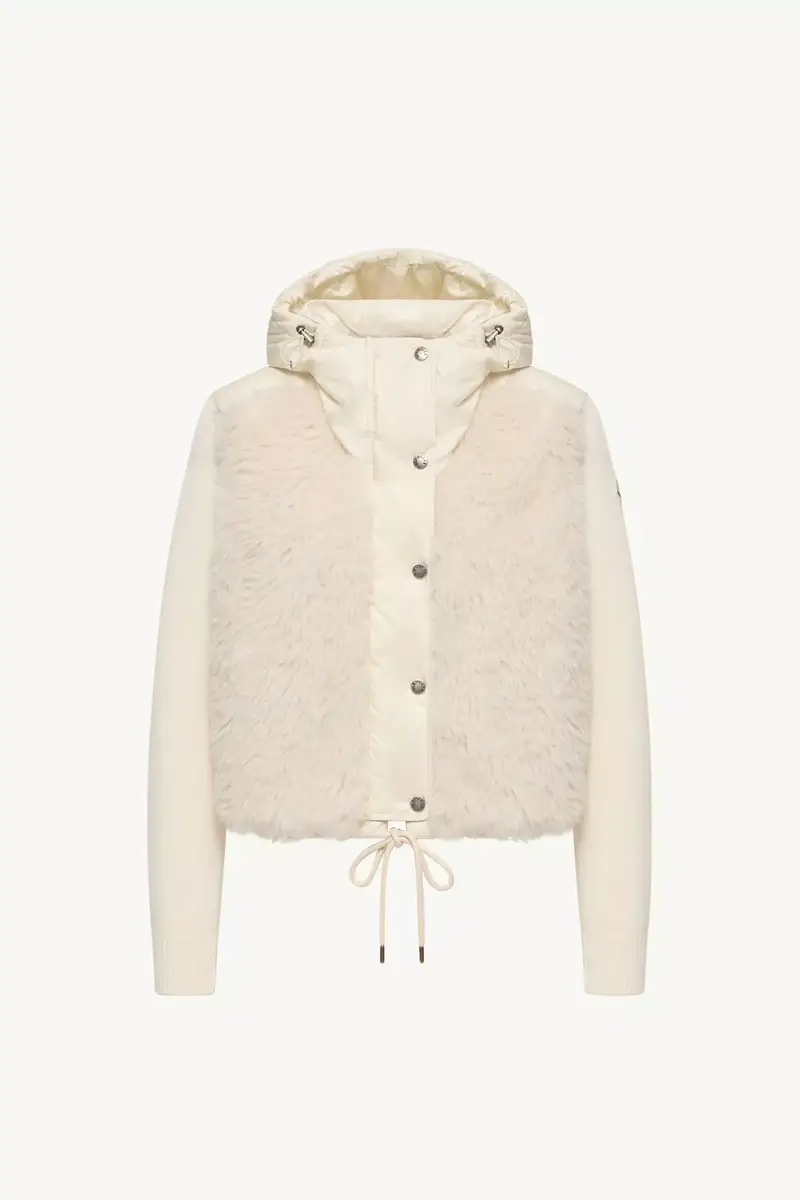 Moncler Wool & Cashmere Blend Padded Zip-up Cardigan | Thumbnail 2 Moncler Wool & Cashmere Blend Padded Zip-up Cardigan | Thumbnail 2