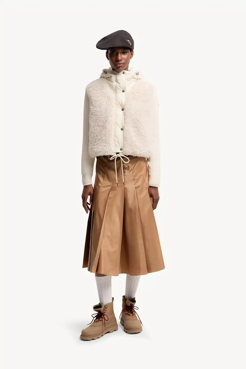 Moncler Wool & Cashmere Blend Padded Zip-up Cardigan | Thumbnail 3 Moncler Wool & Cashmere Blend Padded Zip-up Cardigan | Thumbnail 3