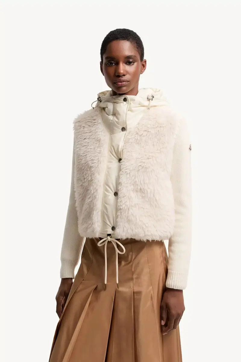 Moncler Wool & Cashmere Blend Padded Zip-up Cardigan | Thumbnail 5 Moncler Wool & Cashmere Blend Padded Zip-up Cardigan | Thumbnail 5