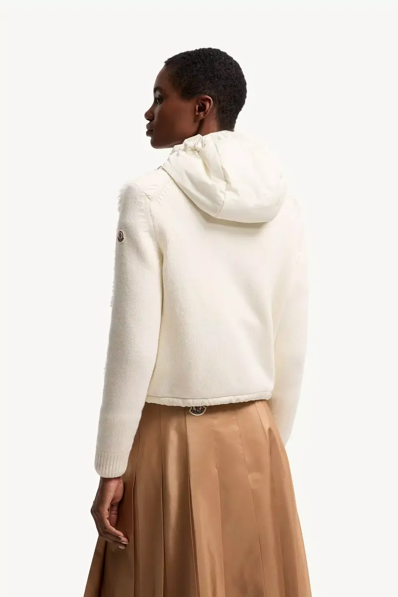 Moncler Wool & Cashmere Blend Padded Zip-up Cardigan | Thumbnail 6 Moncler Wool & Cashmere Blend Padded Zip-up Cardigan | Thumbnail 6
