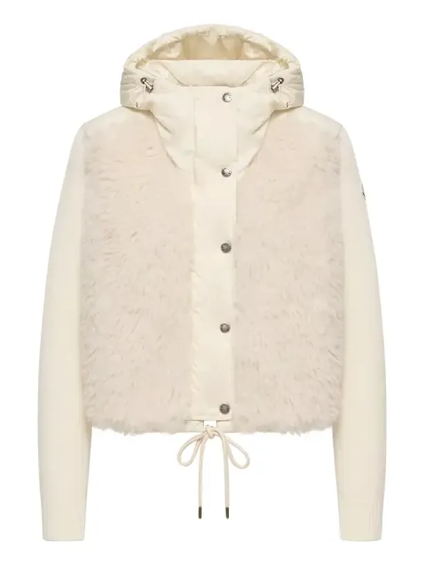 Wool & Cashmere Blend Padded Zip-up Cardigan Wool & Cashmere Blend Padded Zip-up Cardigan