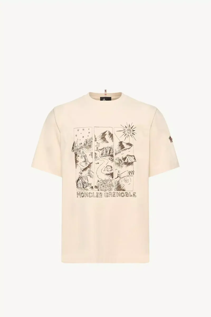 Moncler Grenoble Mountain Landscape Print Cotton T-shirt | Thumbnail 2 Moncler Grenoble Mountain Landscape Print Cotton T-shirt | Thumbnail 2