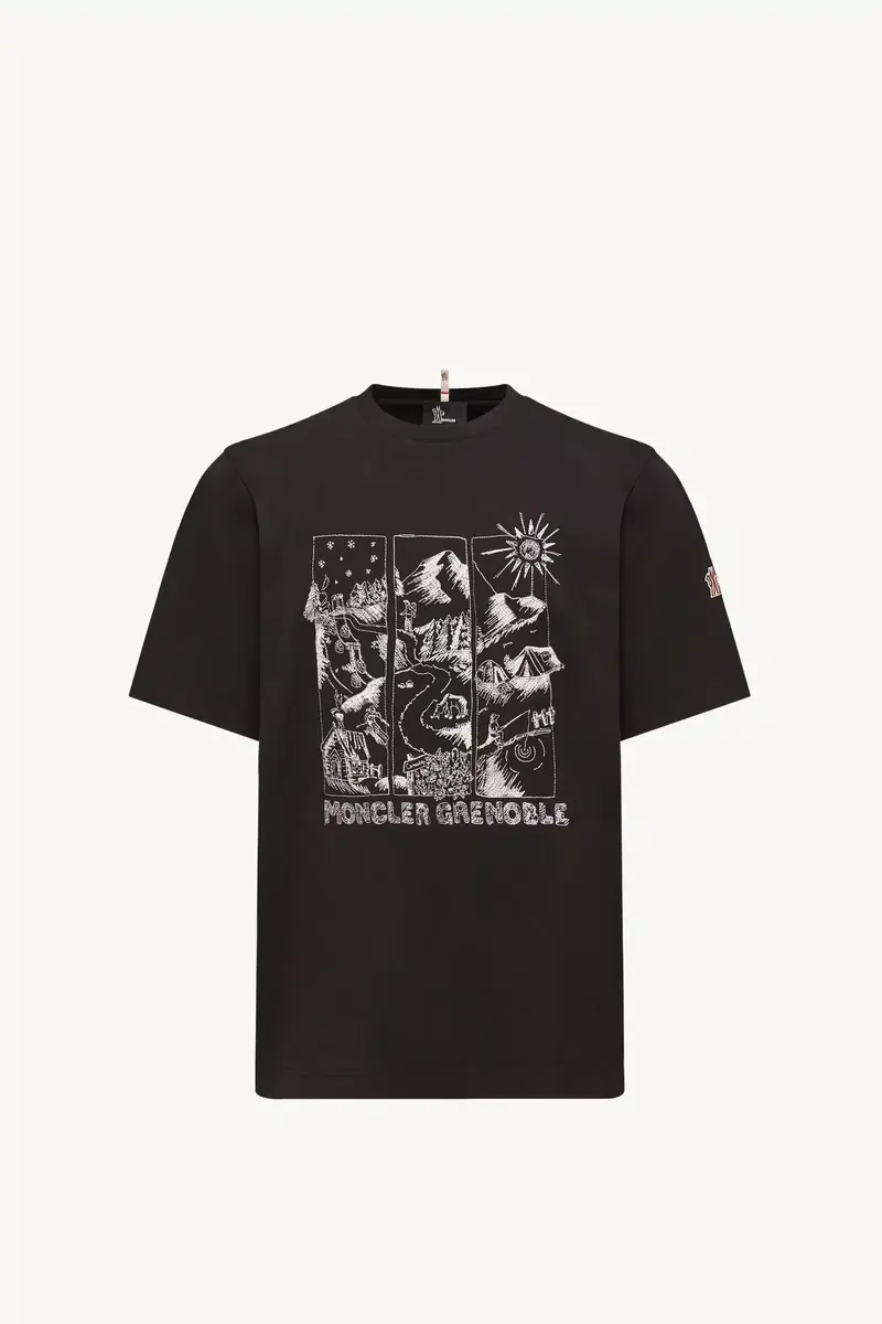 Moncler Grenoble Mountain Landscape Print Cotton T-shirt | Thumbnail 2 Moncler Grenoble Mountain Landscape Print Cotton T-shirt | Thumbnail 2
