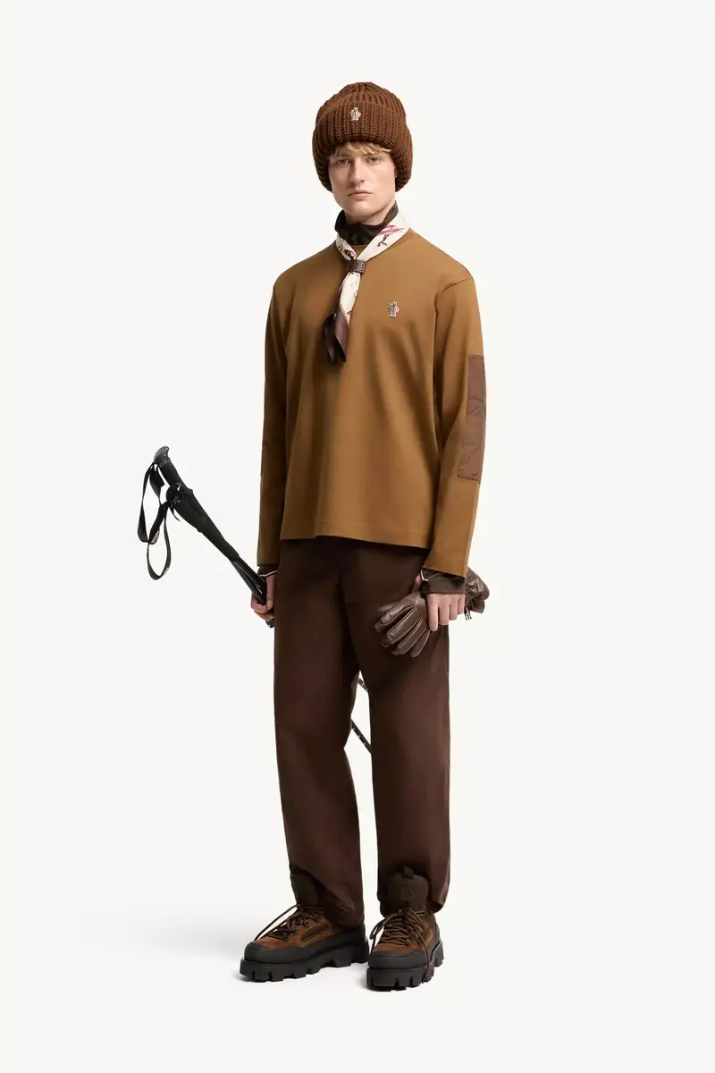 Moncler Grenoble Logo Cotton Long Sleeve T-shirt | Thumbnail 3