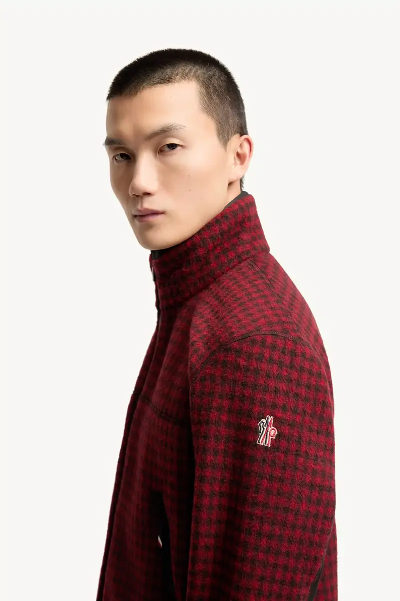 Moncler Grenoble Wool Blend Vichy Zip-up Sweatshirt | Thumbnail 4 Moncler Grenoble Wool Blend Vichy Zip-up Sweatshirt | Thumbnail 4