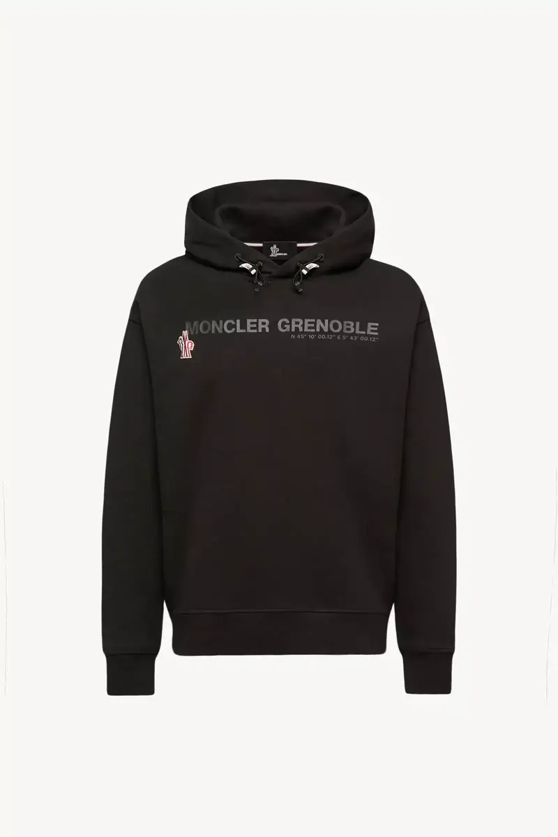 Moncler Grenoble Coordinates Logo Cotton Hoodie | Thumbnail 2 Moncler Grenoble Coordinates Logo Cotton Hoodie | Thumbnail 2