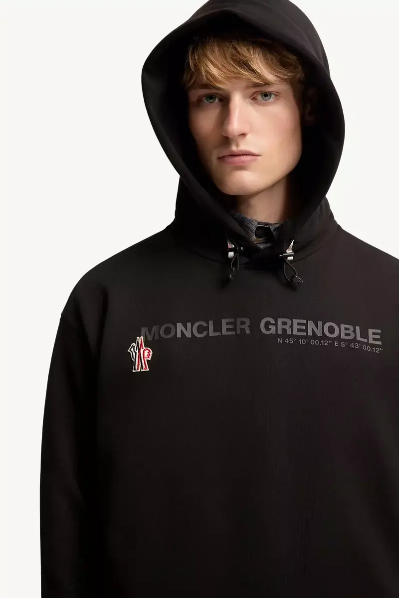 Moncler Grenoble Coordinates Logo Cotton Hoodie | Thumbnail 7 Moncler Grenoble Coordinates Logo Cotton Hoodie | Thumbnail 7