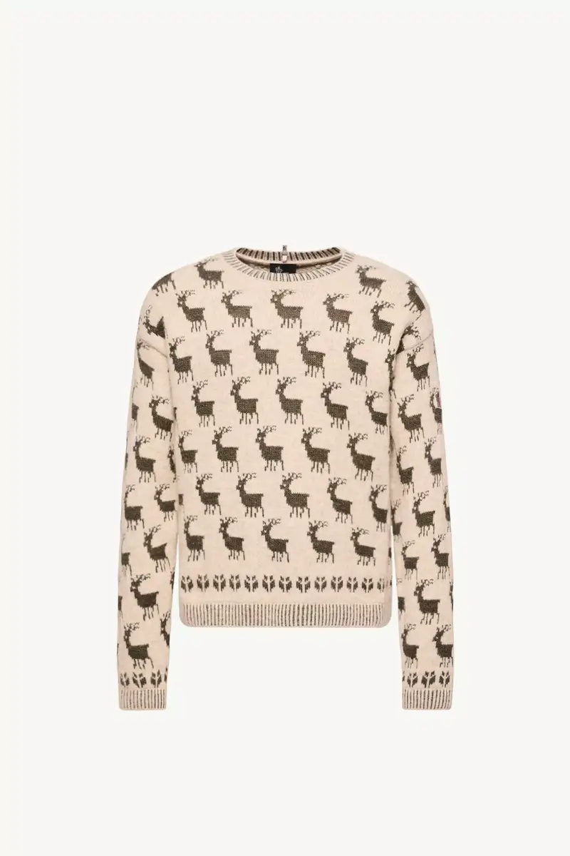 Moncler Grenoble Moose Jacquard Alpaca & Wool Blend Sweater | Thumbnail 2 Moncler Grenoble Moose Jacquard Alpaca & Wool Blend Sweater | Thumbnail 2