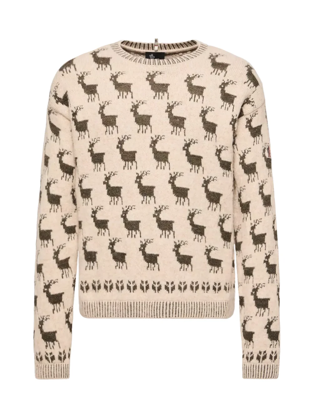 Moncler Grenoble Moose Jacquard Alpaca & Wool Blend Sweater