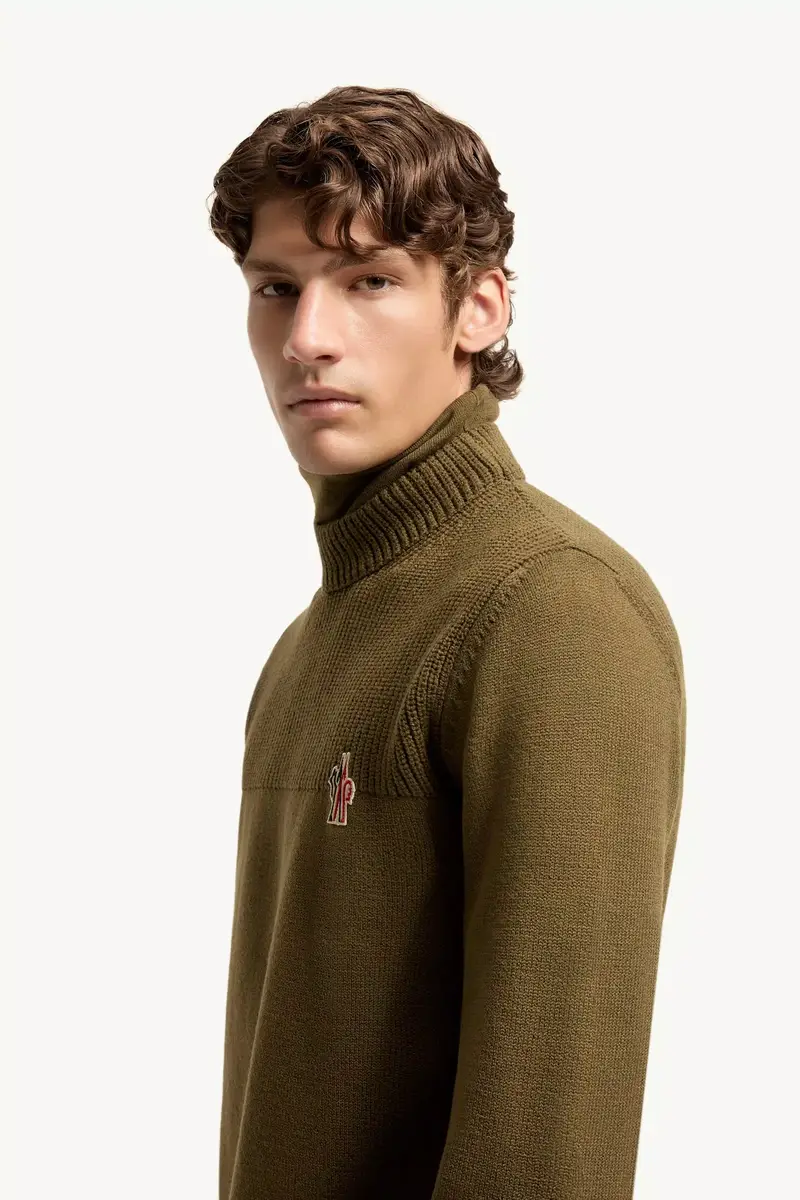 Moncler Grenoble Logo Wool Blend Turtleneck | Thumbnail 4 Moncler Grenoble Logo Wool Blend Turtleneck | Thumbnail 4