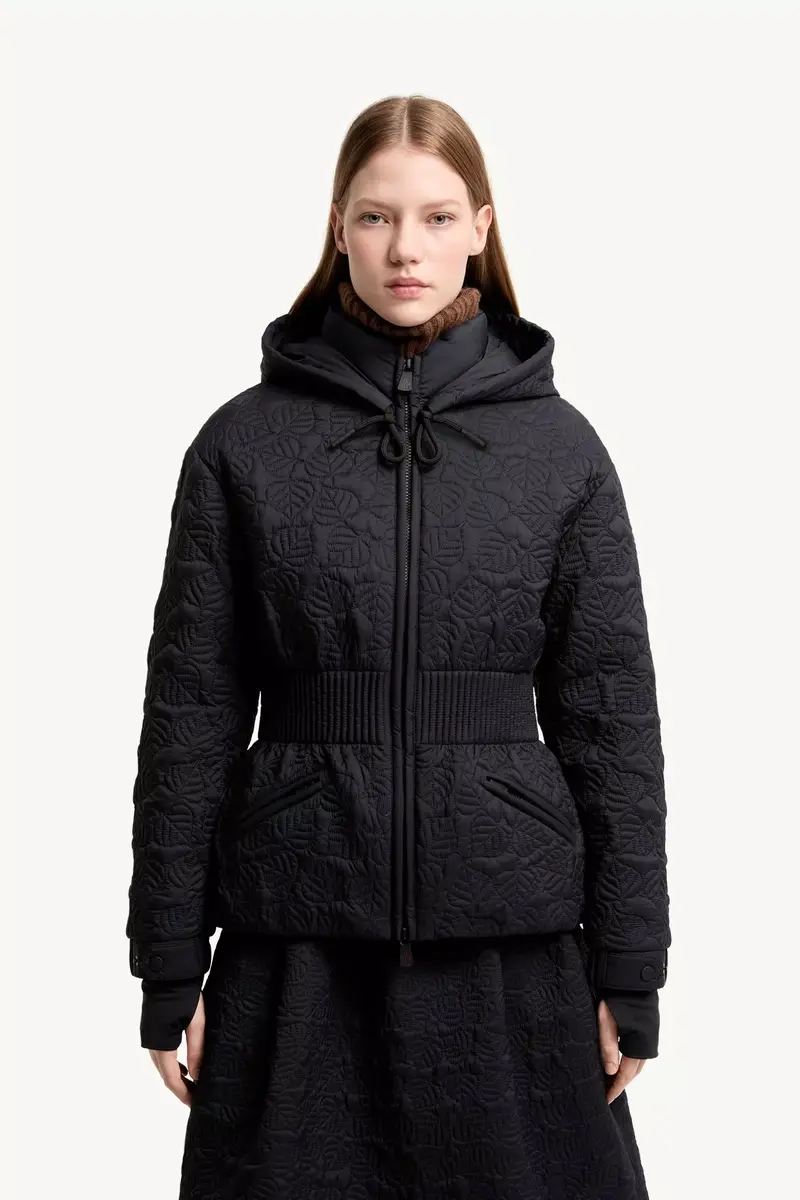 Moncler Grenoble Etaules Leaf Embroidered Hooded Short Down Jacket | Thumbnail 5 Moncler Grenoble Etaules Leaf Embroidered Hooded Short Down Jacket | Thumbnail 5