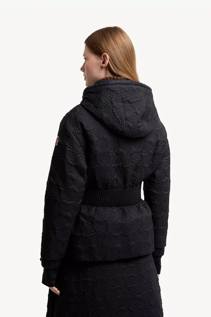 Moncler Grenoble Etaules Leaf Embroidered Hooded Short Down Jacket | Thumbnail 6 Moncler Grenoble Etaules Leaf Embroidered Hooded Short Down Jacket | Thumbnail 6