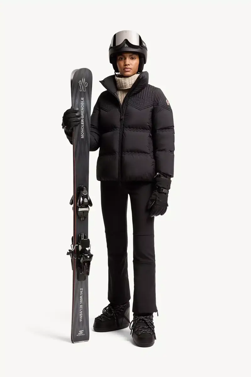 Moncler Grenoble Anglins Leaf Embroidered Hooded Insulated Ski Jacket | Thumbnail 3 Moncler Grenoble Anglins Leaf Embroidered Hooded Insulated Ski Jacket | Thumbnail 3