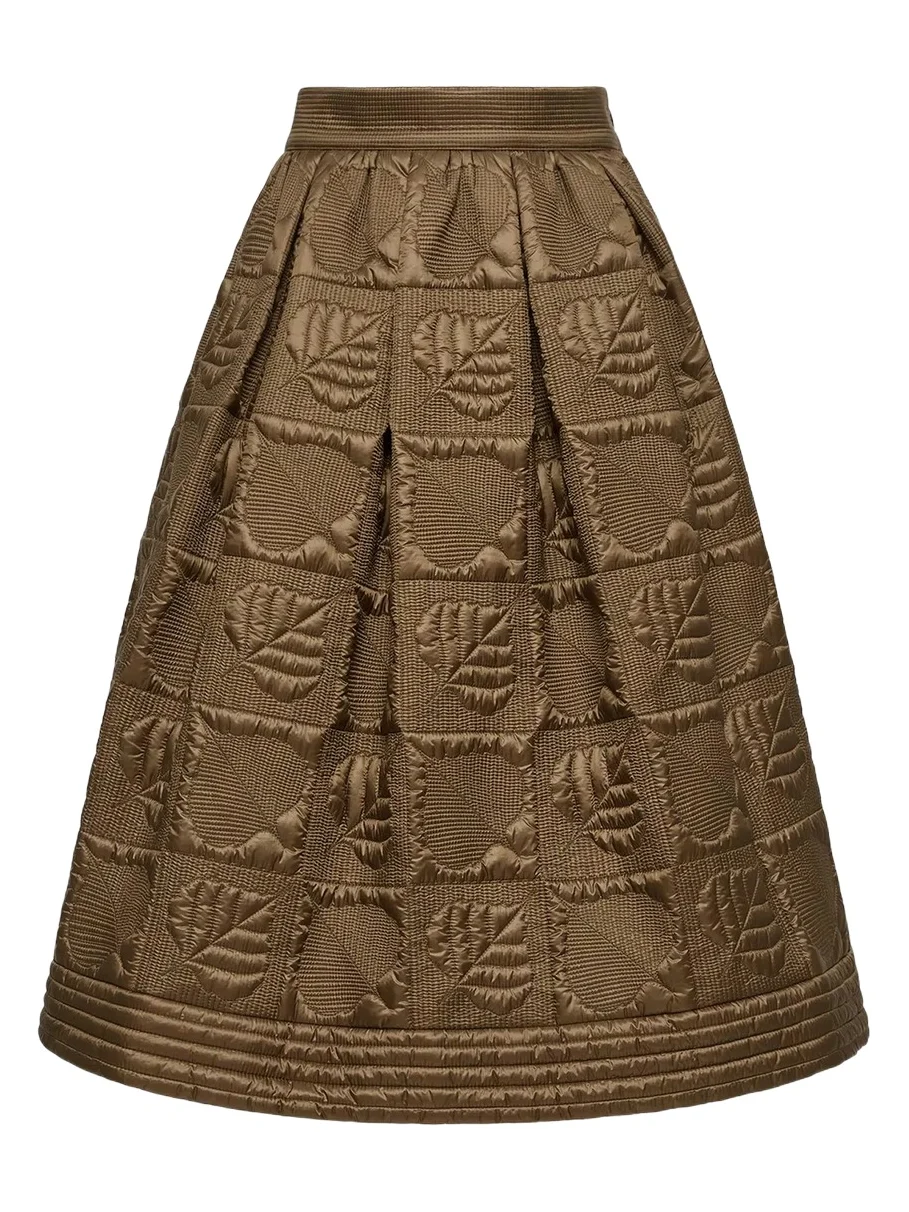 Moncler Grenoble Leaf-quilted Padded A-line Skirt