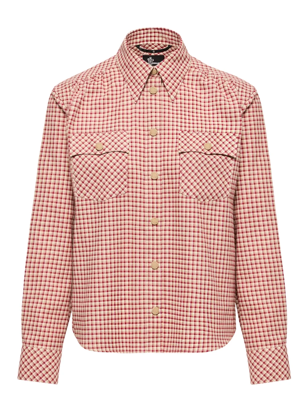 Moncler Grenoble Check Cotton Long Sleeve Shirt