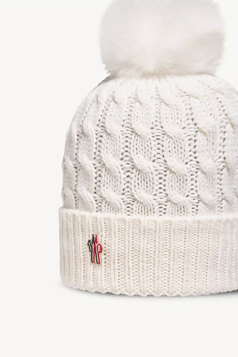 Moncler Grenoble Wool Beanie With Pom Pom | Thumbnail 4 Moncler Grenoble Wool Beanie With Pom Pom | Thumbnail 4