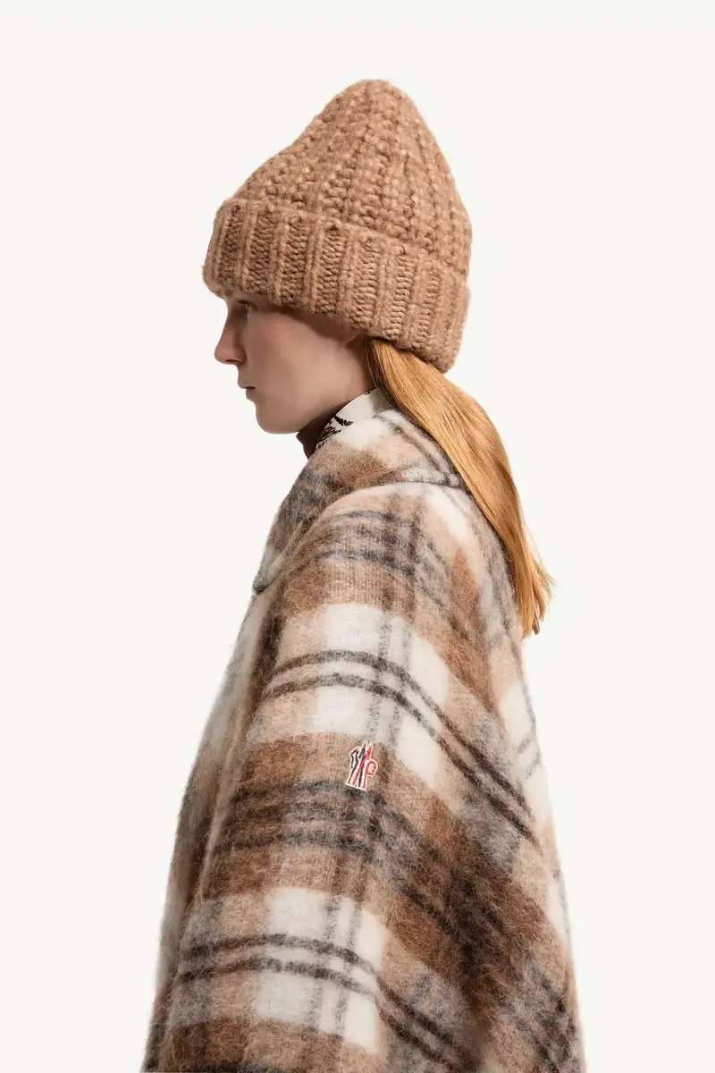 Moncler Grenoble Shearling Collar Mohair, Alpaca & Wool Blend Cape | Thumbnail 4 Moncler Grenoble Shearling Collar Mohair, Alpaca & Wool Blend Cape | Thumbnail 4
