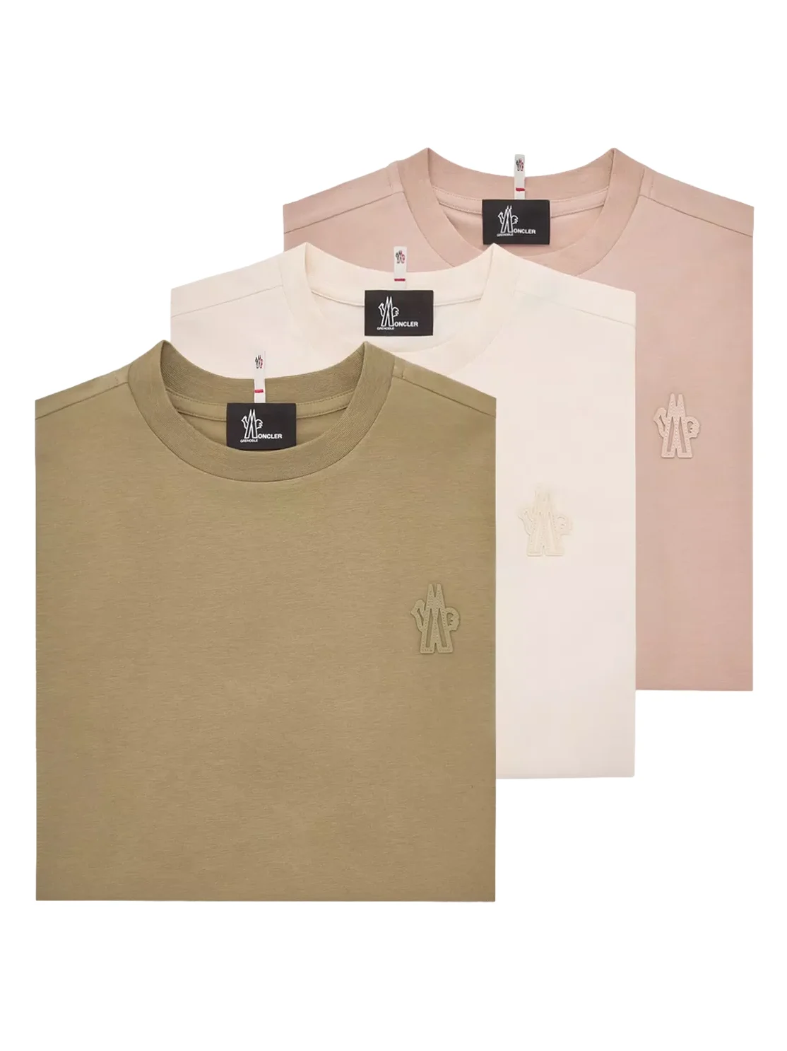 Logo Patch Cotton Blend T-shirt (three Pack)