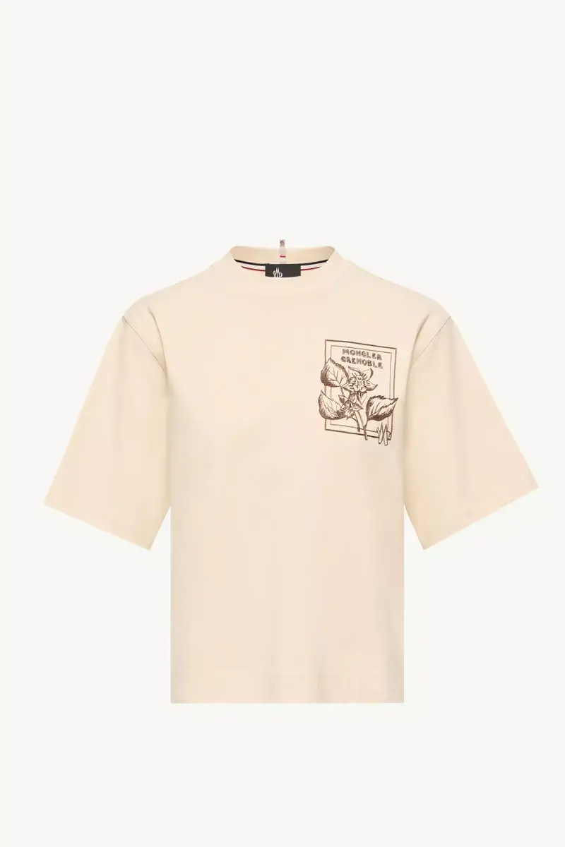 Moncler Grenoble Flower Print Cotton Blend T-shirt | Thumbnail 2