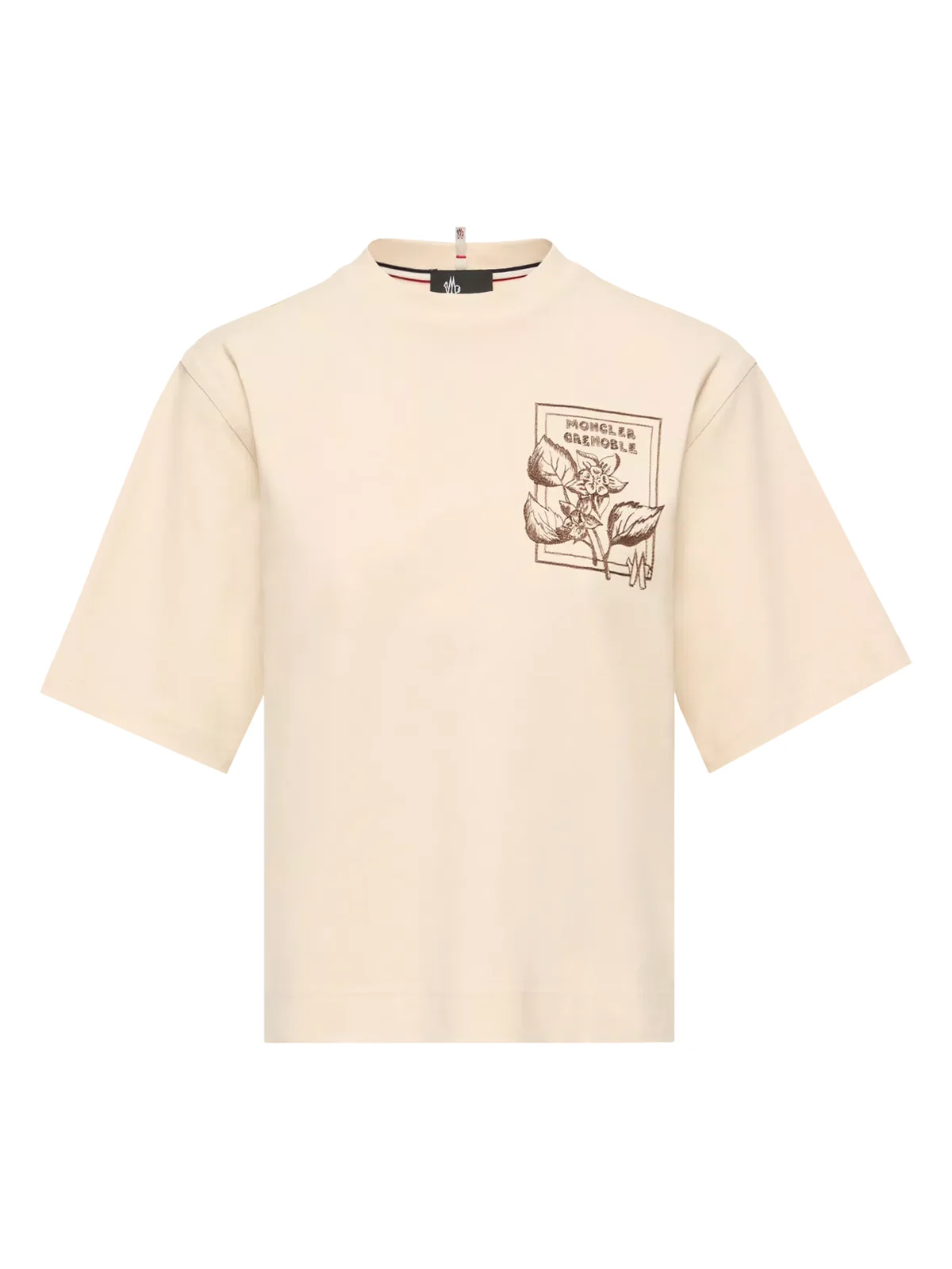 Moncler Grenoble Flower Print Cotton Blend T-shirt