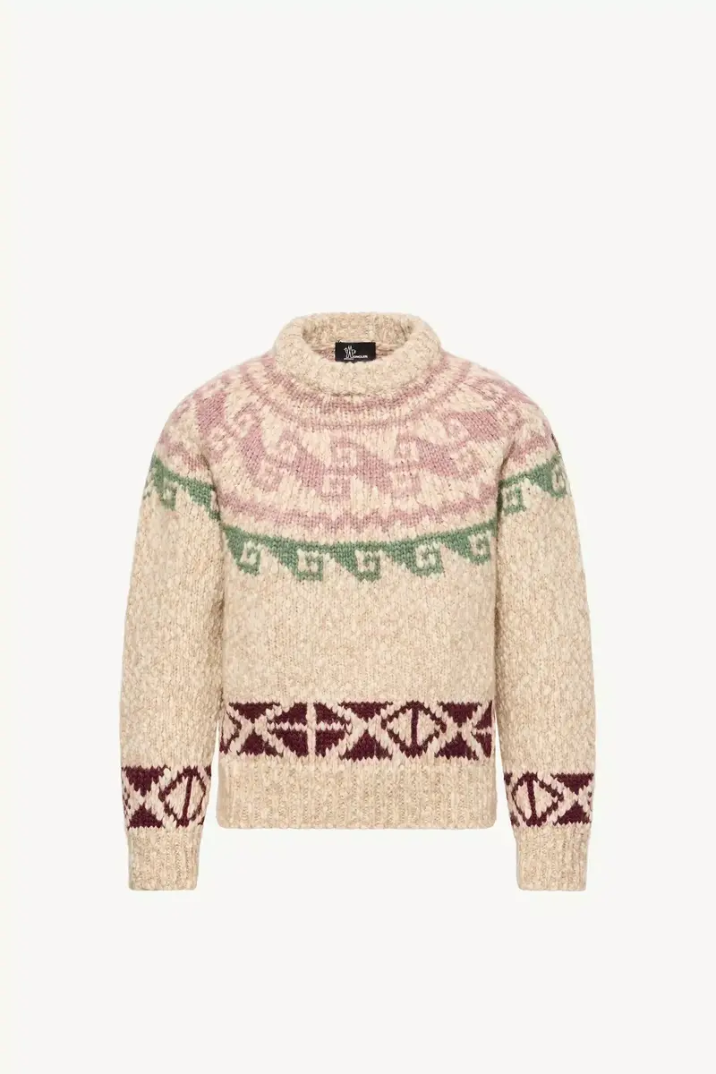 Moncler Grenoble Geometric Jacquard Wool Blend Sweater | Thumbnail 2 Moncler Grenoble Geometric Jacquard Wool Blend Sweater | Thumbnail 2