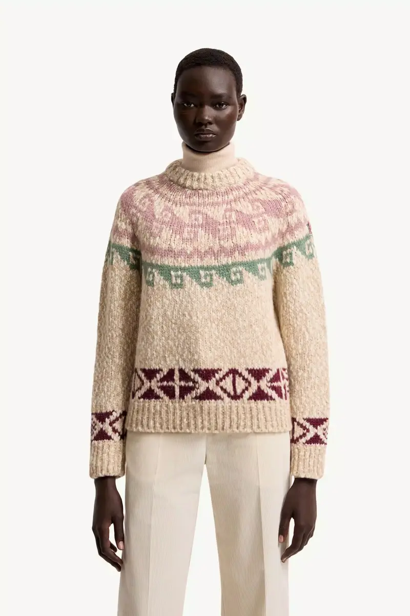 Moncler Grenoble Geometric Jacquard Wool Blend Sweater | Thumbnail 5 Moncler Grenoble Geometric Jacquard Wool Blend Sweater | Thumbnail 5