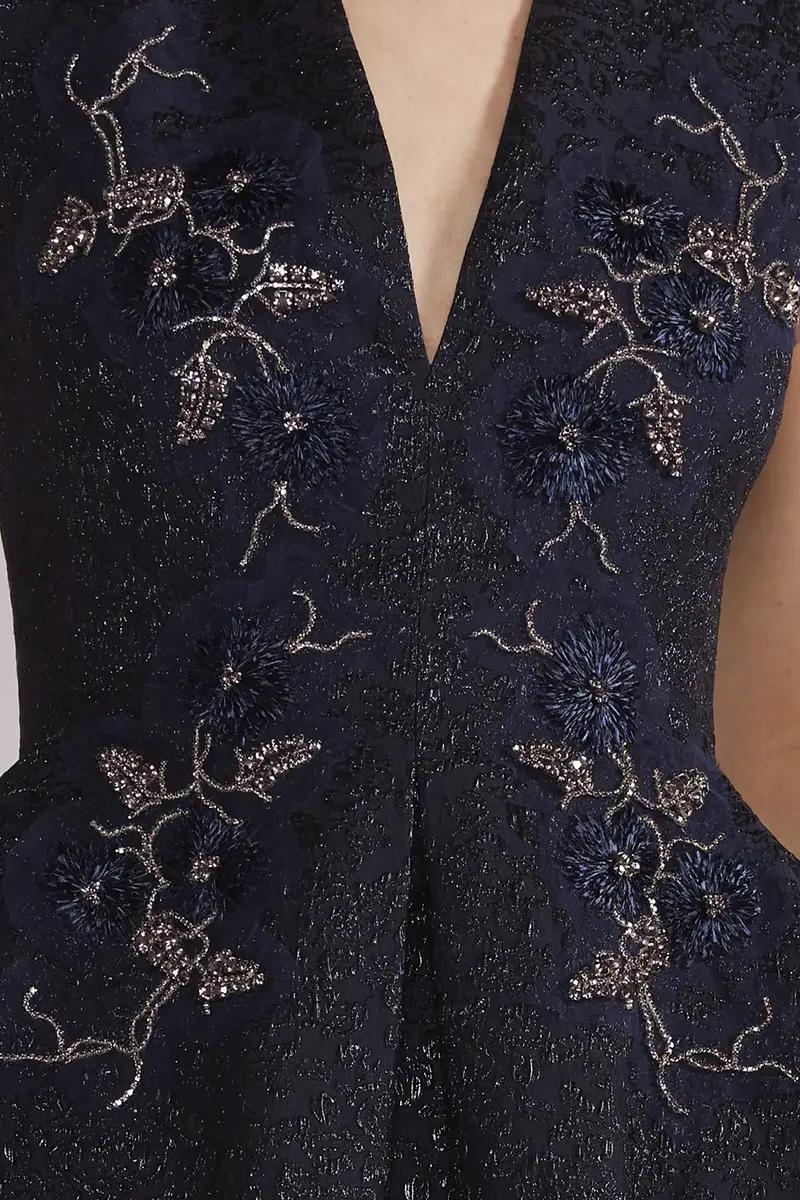 Huishan Zhang Kyle Midi Dress - Navy | Thumbnail 4 Huishan Zhang Kyle Midi Dress - Navy | Thumbnail 4