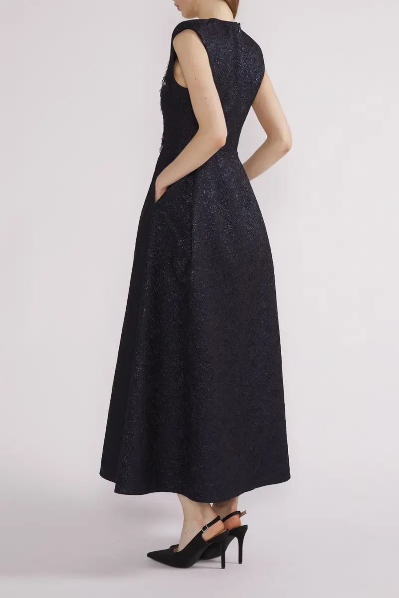 Huishan Zhang Kyle Midi Dress - Navy | Thumbnail 5 Huishan Zhang Kyle Midi Dress - Navy | Thumbnail 5
