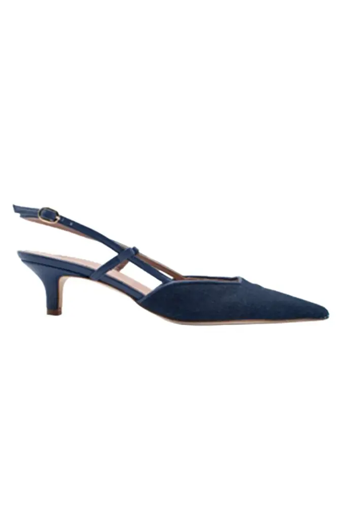 CASA ISOTA Audrey Slingback Pump - Denim