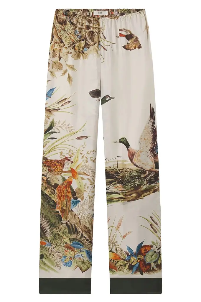 CO COLLECTION Woodland Print Wide Leg Pant