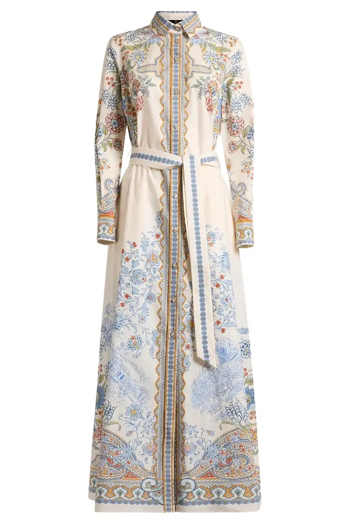 Floral Print Belted Maxi Dress Floral Print Belted Maxi Dress
