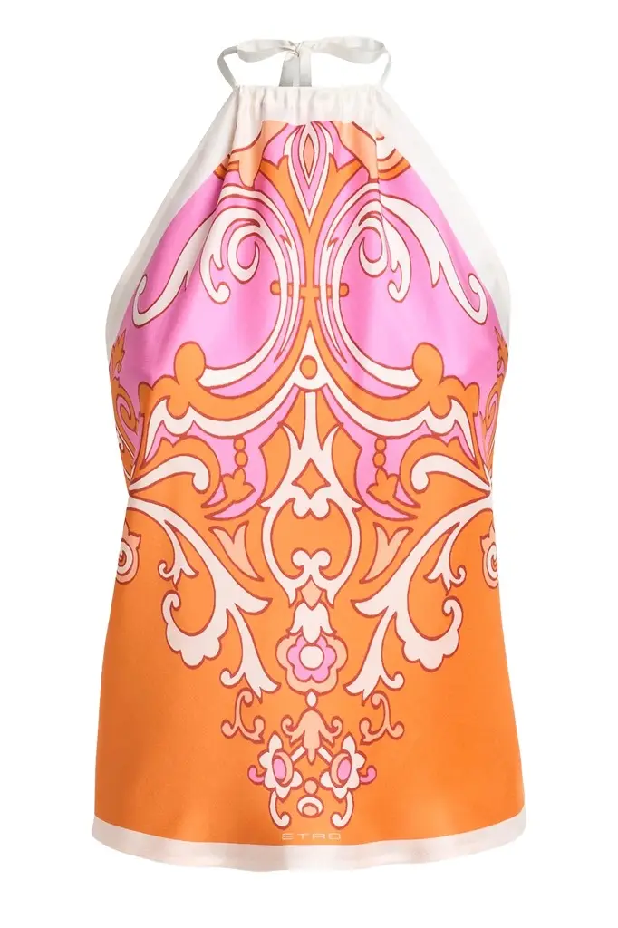 Etro Ornamental Print Halter Top
