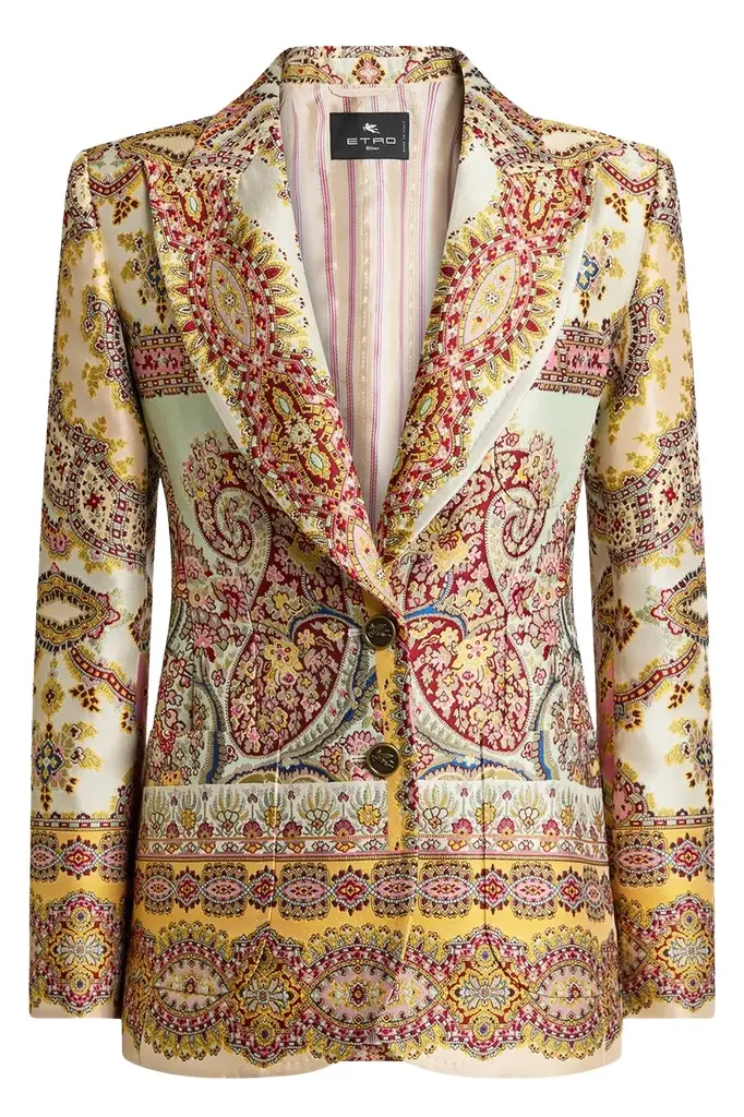 Etro Paisley Print Jacquard Blazer