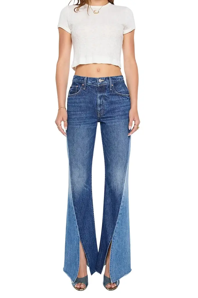 Bookie Slit Twisted Heel Frayed Pant