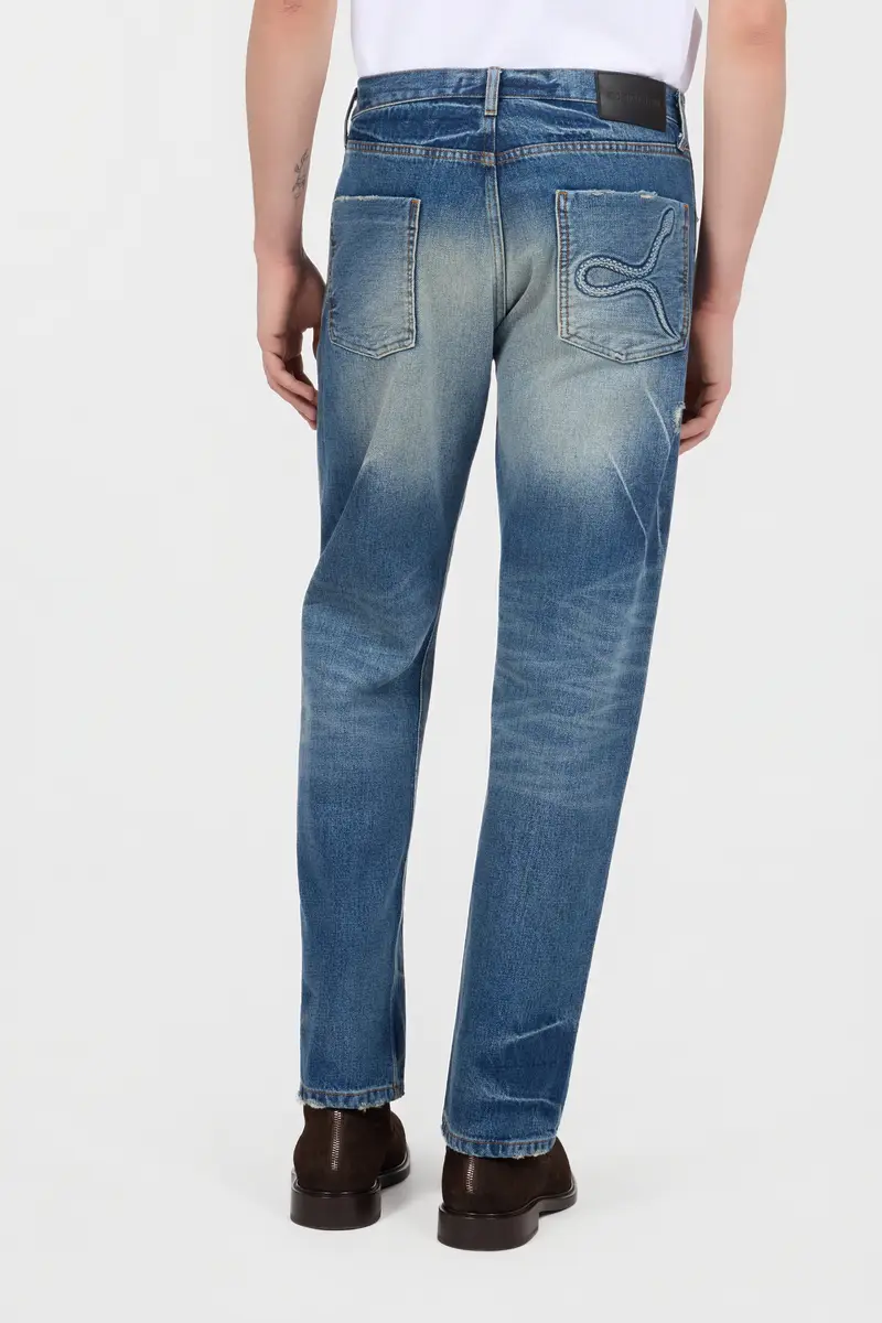 Roberto Cavalli Straight-Leg Cotton Denim | Thumbnail 3 Roberto Cavalli Straight-Leg Cotton Denim | Thumbnail 3