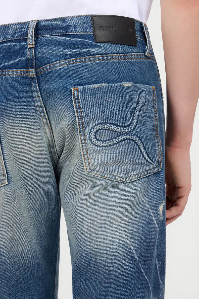 Roberto Cavalli Straight-Leg Cotton Denim | Thumbnail 5 Roberto Cavalli Straight-Leg Cotton Denim | Thumbnail 5
