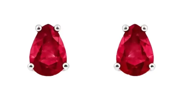 1.50ct Ruby 18K Gold Dainty Stud Earrings