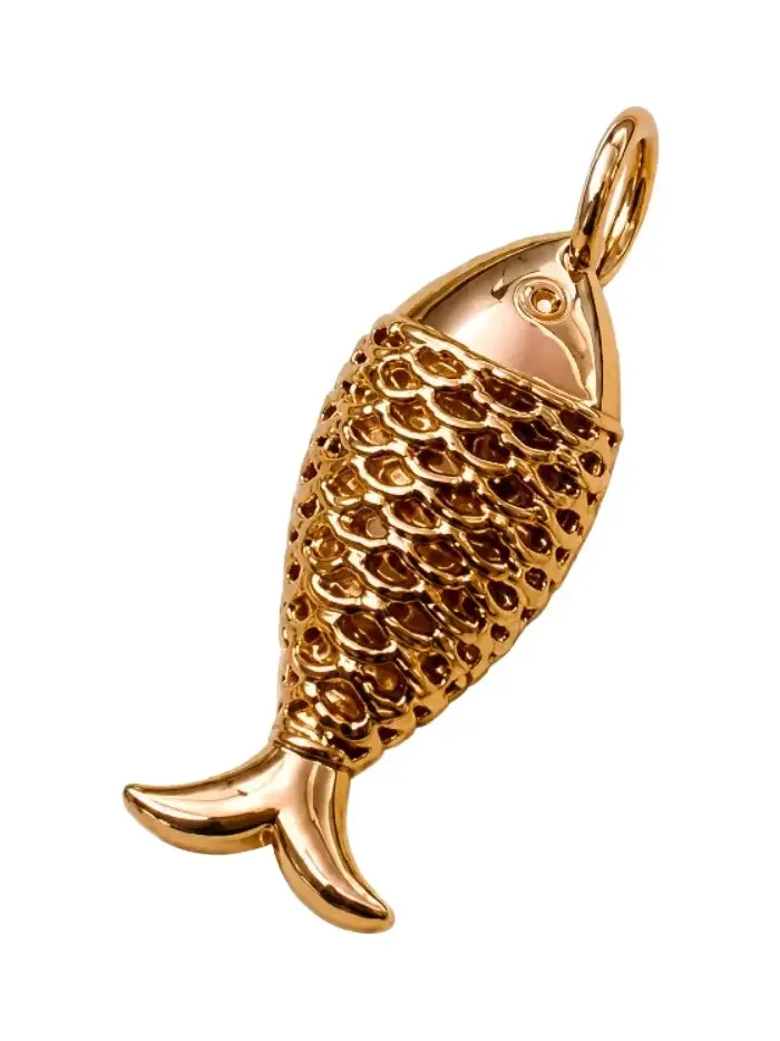 18K Gold Small Fish Pendant 18K Gold Small Fish Pendant