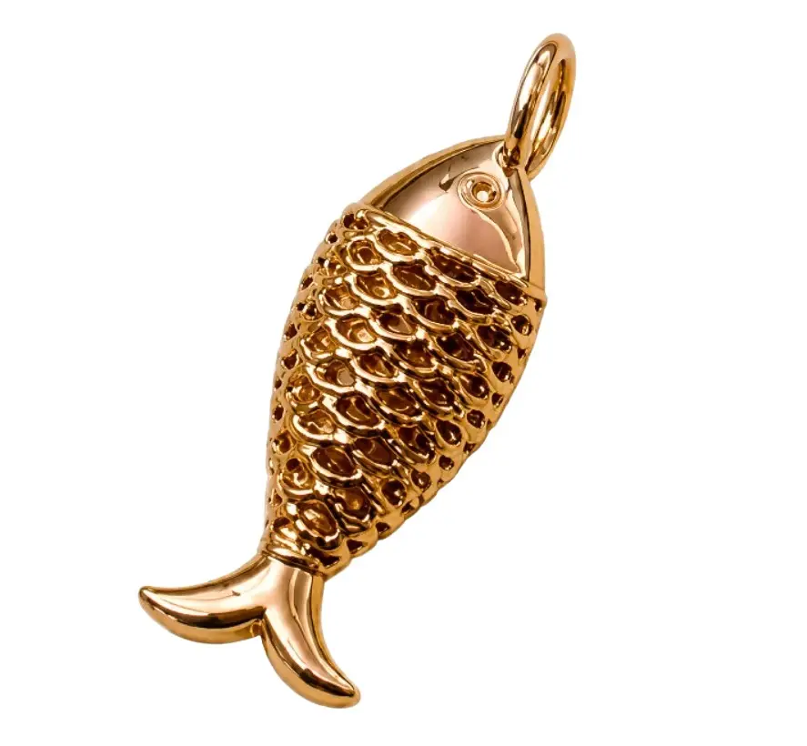 Wish Fine Jewelry 18K Gold Small Fish Pendant