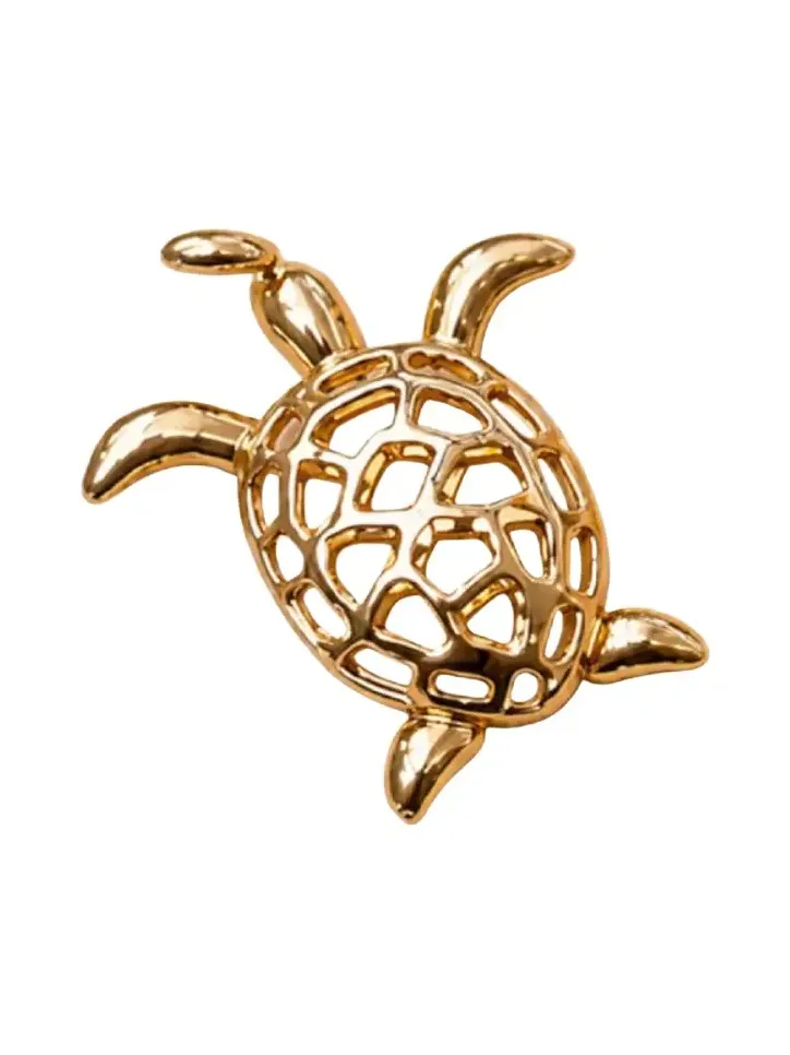 18K Gold Small Turtle Pendant