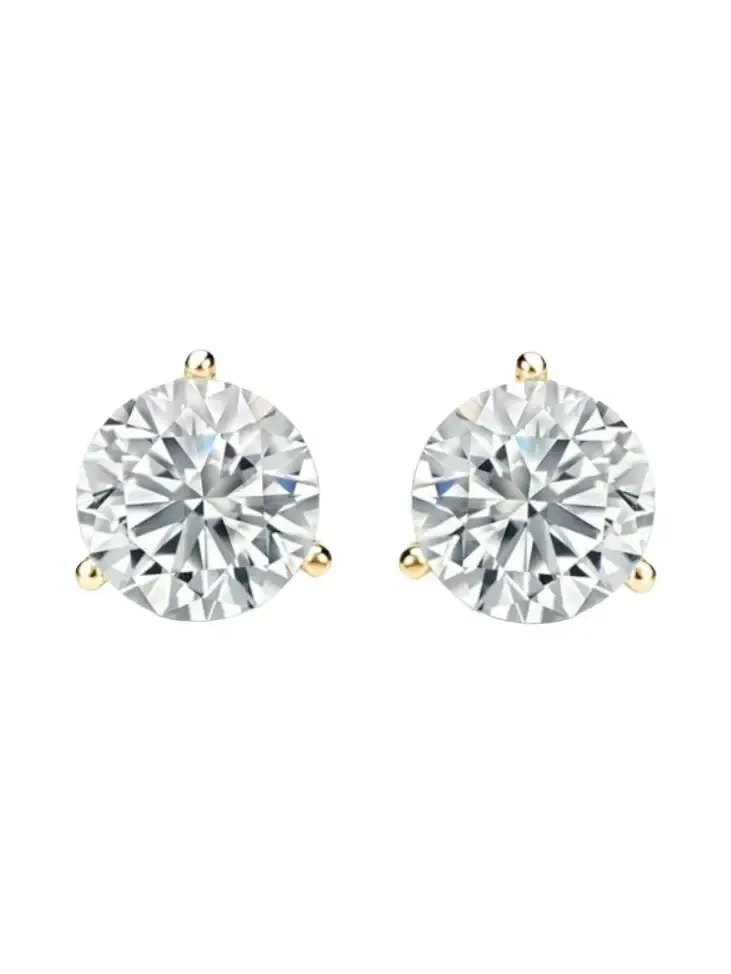 2.0ct Lab Grown Diamond 10K Gold Illusion Stud Earrings 2.0ct Lab Grown Diamond 10K Gold Illusion Stud Earrings
