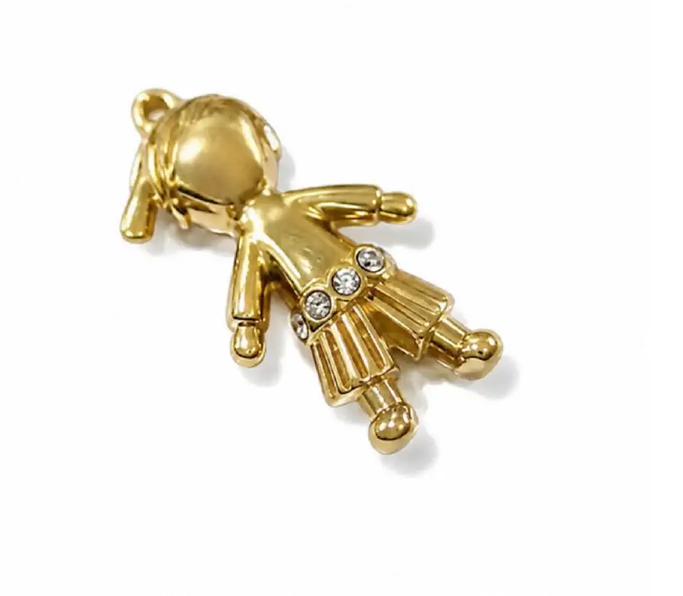 Wish Fine Jewelry Diamond 18K Gold Boy Pendant