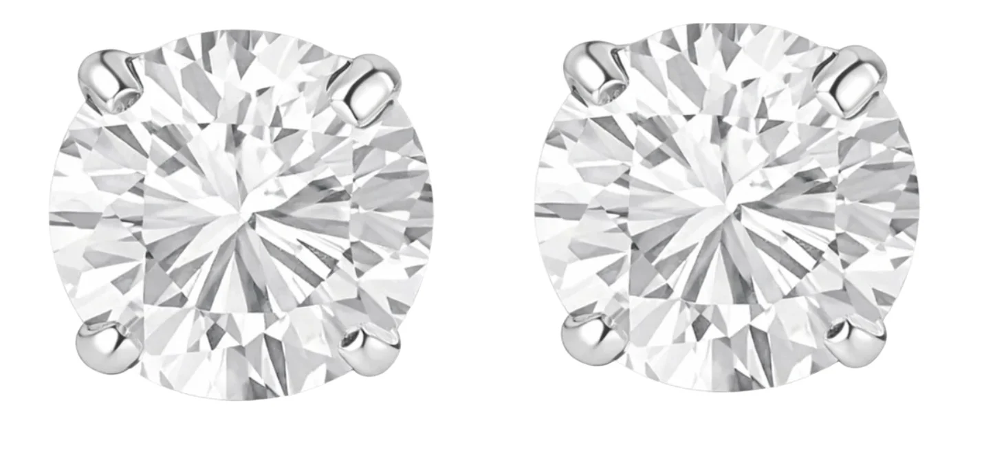Wish Fine Jewelry GIA 2.59ct Diamond 18K Gold Illusion Stud Earrings