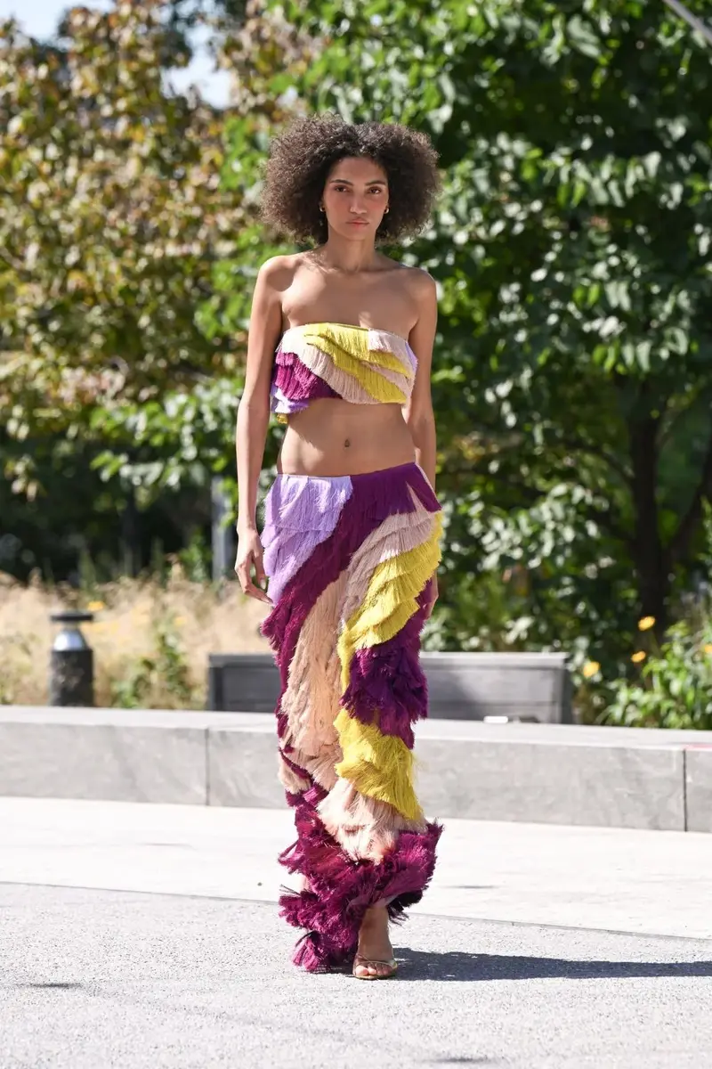 PatBo AURORA FRINGE LONG SKIRT (RUNWAY)