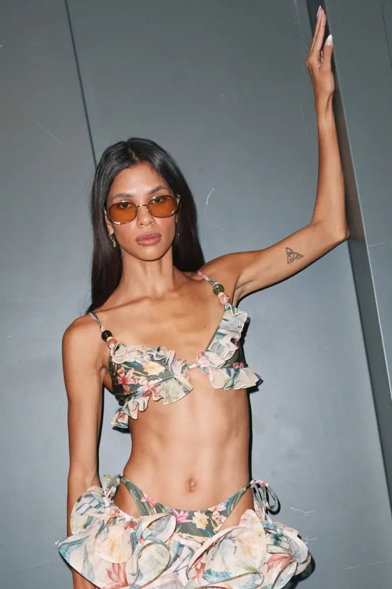 PatBo BURLE FLORA RUFFLE BIKINI TOP (RUNWAY) | Thumbnail 2