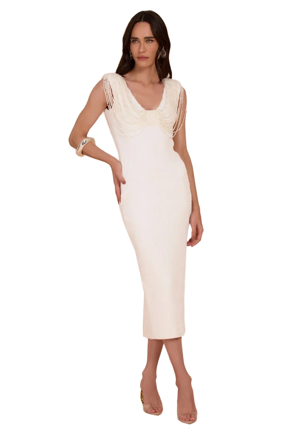 ISADORA KNIT BEADED MIDI DRESS ISADORA KNIT BEADED MIDI DRESS
