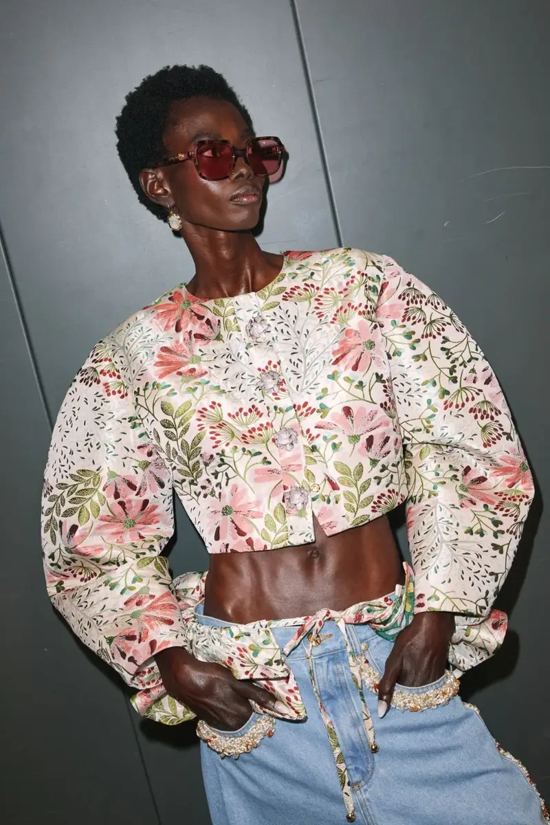 PatBo ROSALIE JACQUARD FLORAL CROPPED JACKET (RUNWAY) | Thumbnail 2 PatBo ROSALIE JACQUARD FLORAL CROPPED JACKET (RUNWAY) | Thumbnail 2
